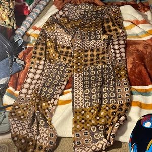 Drew pants size medium (brown lilac print)